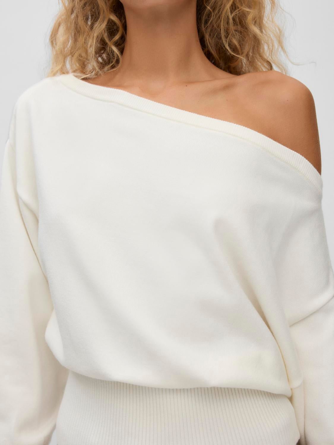 VMPOLLY Knitted Cardigan - Snow White - VERO MODA & VILA Bergvik